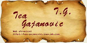 Tea Gajanović vizit kartica